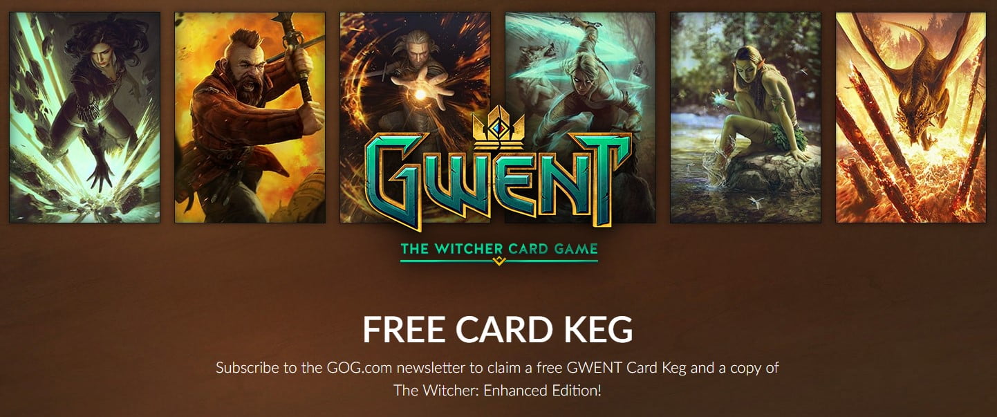 В GOG безкоштовно можна отримати The Witcher і карти для гри «Gwent»